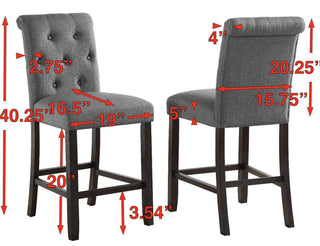 Sunvega Tufted Counter Height Dining Chairs with Padded Seats and Backs in Tan