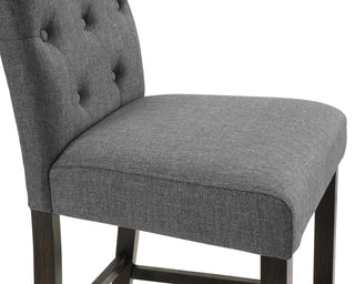 Sunvega Upholstered Tufted Barstools with Solid Wood Legs, Set of 2
