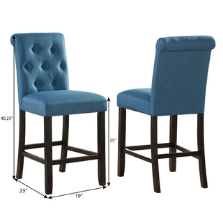 Sunvega Tufted Counter Height Dining Chairs with Padded Seats and Backs in Tan
