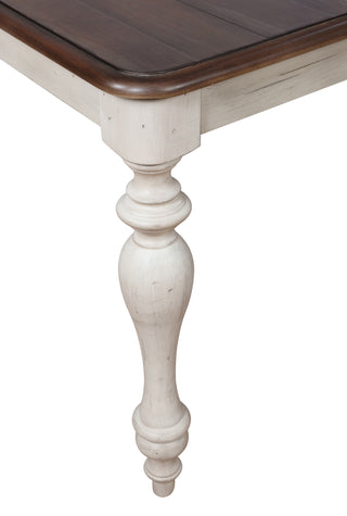 Sunvega Traditional Oak Dining Table With Extension Leaf And Turned Legs