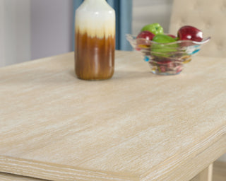 Sunvega Urban Style Wired White Finish Turned Leg Wood Dining Table