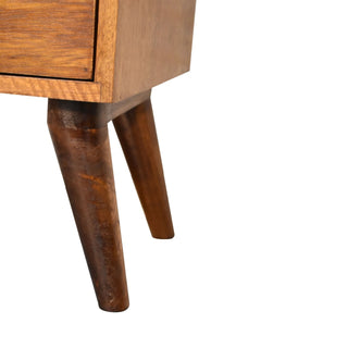 Sunvega Timeless Elegance Multi Drawer Chestnut Brown Bedside Table
