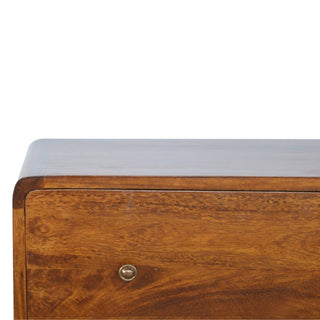 Sunvega Curved Chestnut Chest with Clean Lines and Contemporary Aesthetic