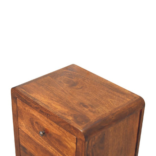 Sunvega Timeless Elegance 3-Drawer Chestnut Brown Nightstand with Clean Lines