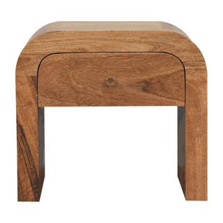 Sunvega Oak Nightstand with Single Box and Clean Contemporary Aesthetic