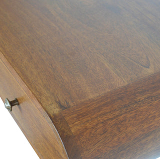 Sunvega Timeless Elegance Solid Wood Floating London Console with 2-Drawers in Chestnut Brown