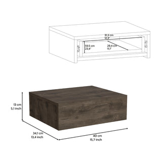 Sunvega Modern Wall-Mounted Floating Nightstand with Spacious Drawer and Generous Top Surface
