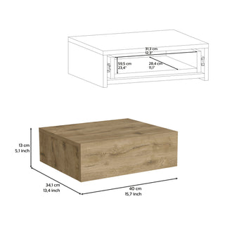 Sunvega Modern Wall-Mounted Floating Nightstand with Spacious Drawer and Generous Top Surface