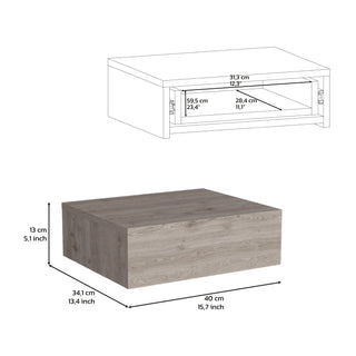 Sunvega Modern Floating Nightstand with Spacious Drawer and Generous Top Surface