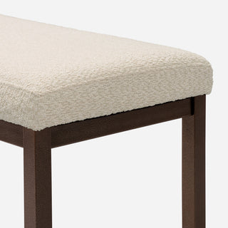 Sunvega Modern Upholstered Boucle Bench with Metal Frame for Entryway Living Room