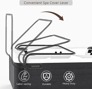 Sunvega Universal Side Mounted Hot Tub Cover Lift with Adjustable Aluminum Brackets