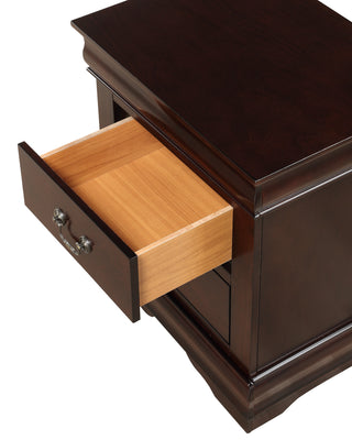 Sunvega Solid Wood Louis Philip Style Nightstand with Two Soft Close Drawers