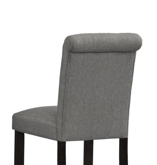 Sunvega Upholstered Tufted Barstools with Solid Wood Legs, Set of 2