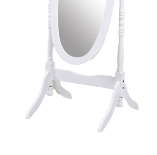 Sunvega Silver Cheval Mirror with Wood Frame for Traditional Decor Tilts