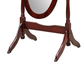 Sunvega Silver Cheval Mirror with Wood Frame for Traditional Decor Tilts