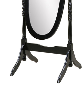 Sunvega Silver Cheval Mirror with Wood Frame for Traditional Decor Tilts