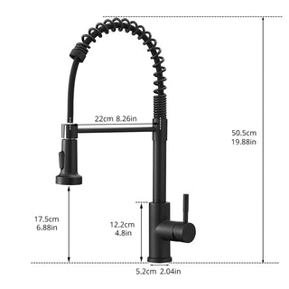 Sunvega Black and Nickel Gold Kitchen Faucet with Pull Out Sprayer
