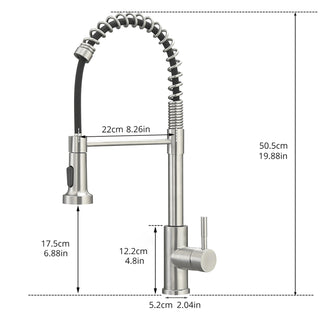Sunvega Black and Nickel Gold Kitchen Faucet with Pull Out Sprayer