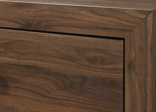 Sunvega Brown Cherry Finish Contemporary Fabric Panel Bed in One Box