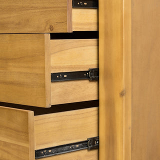 Sunvega Compact Nightstand with Smooth Glide and Mortise Tenon Joinery