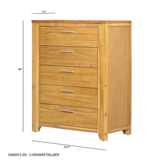Sunvega Compact Nightstand with Smooth Glide and Mortise Tenon Joinery