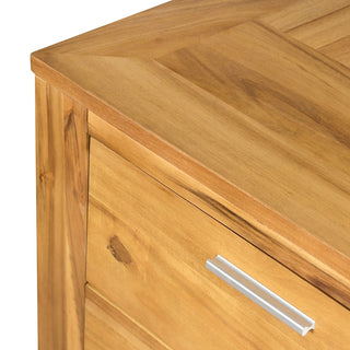 Sunvega Compact Nightstand with Smooth Glide and Mortise Tenon Joinery