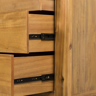 Sunvega Compact Nightstand with Smooth Glide and Mortise Tenon Joinery