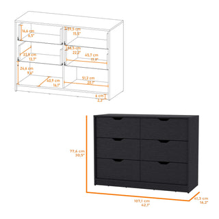 Sunvega Wenge 4-Drawer Dresser with Smooth Gliding Drawers for Organized Bedroom Storage