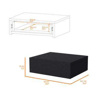Sunvega Wall-Mounted Floating Nightstand with Spacious Drawer for Modern Bedroom