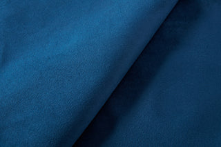 Sunvega Blue Velvet King Bed with Nailhead Trim Wingback and Buttoned Tufting