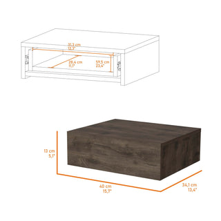 Sunvega Wall-Mounted Floating Nightstand with Spacious Drawer for Modern Bedroom