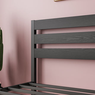 Sunvega Queen Size Platform Bed Frame with Wooden Headboard and Under Bed Storage