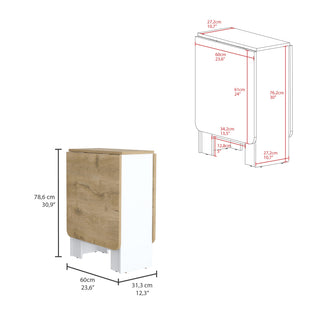 Sunvega Space-Saving Gateleg Folding Table with Compact Design and Sturdy Build