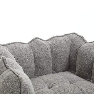 Sunvega Soft Chenille Bean Bag Chair with High Resilient Foam for Living Room
