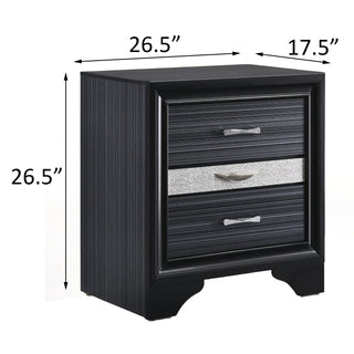 Sunvega Modern 3-Drawer Nightstand with Jewelry Storage for Bedroom