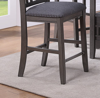 Sunvega Round Counter Height Dining Table with Leaf and Open Storage Base