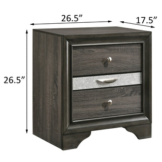 Sunvega Modern 3-Drawer Nightstand with Jewelry Storage for Bedroom