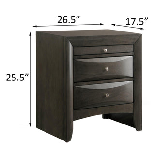 Sunvega White Nightstand with Two Spacious Drawers and Top Tray for Bedside