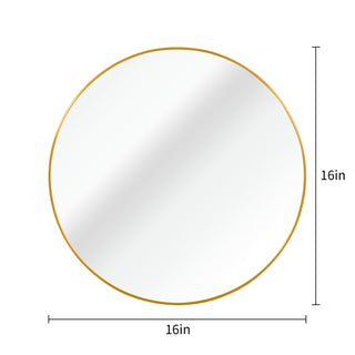 Sunvega 16 Inch Round Bathroom Mirror Shatterproof Anti-Rust Aluminum Frame