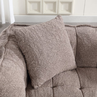 Sunvega Super Soft Chenille Bean Bag Chair with Armrests for Living Room