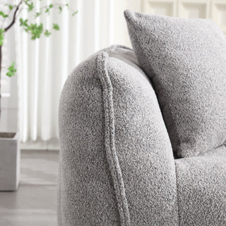 Sunvega Super Soft Chenille Bean Bag Chair with Armrests for Living Room