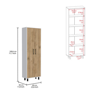Sunvega Black Multistorage Pantry Cabinet with One Drawer and Two Shelves