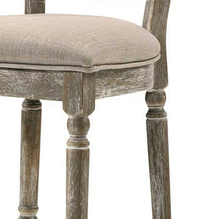 Sunvega Beige and Reclaimed Grey Padded Seat Side Chairs with Welt Trim for Dining Room