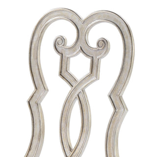 Sunvega Ivory and Antique Champagne Side Chairs with Queen Anne Back Design