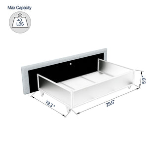 Sunvega Queen Size Ivory Boucle Upholstered Platform Bed with 4 Storage Drawers