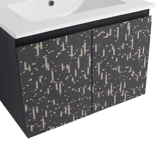 Sunvega Paint Free Vanity Door Panel with Hidden Handles for Bathroom and Kitchen