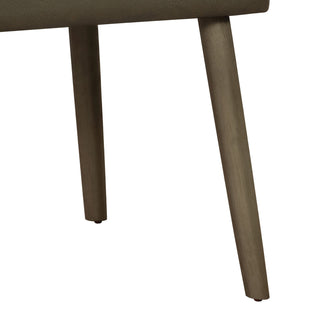 Sunvega Mid-Century Modern Grey Faux Leather Upholstered Dining Side Chairs Set of 2
