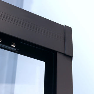 Sunvega 56-60"W x 75"H Aluminium Alloy Frame Double Sliding Shower Door with 1/4" Tempered Clear Glass