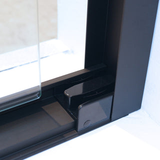 Sunvega 56-60"W x 75"H Aluminium Alloy Frame Double Sliding Shower Door with 1/4" Tempered Clear Glass