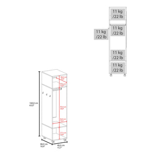 Sunvega Freestanding Wardrobe with Mirror, Shelves, Hanging Rod and Casters for Bedroom